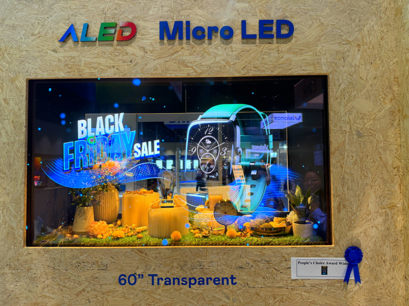 evoҕӍ60����͸����Micro LED�@ʾ���@&rdquo;���Micro LED���g���ê�&rdquo;����Micro LED���͸����֮�OӋ���ԘO�°l�]���ԿɔUչ�ԟo�pƴ�Ӽ��g���죬�߂�600 nitsȫ��������������60%��͸�ʼ����^NTSC 110%�ă����Vɫ����F�����������`����ڸ��N����